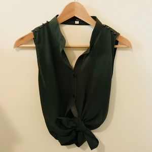 Strappy Back Button up Top